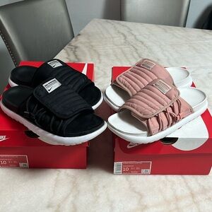 2 pairs Nike asuna slides sz 10 women